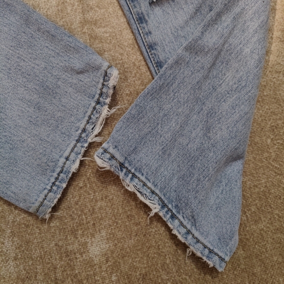 Lucky Brand Light Wash Distressed the Boyfriend Denim Overalls, size XS - Picture 6 of 12